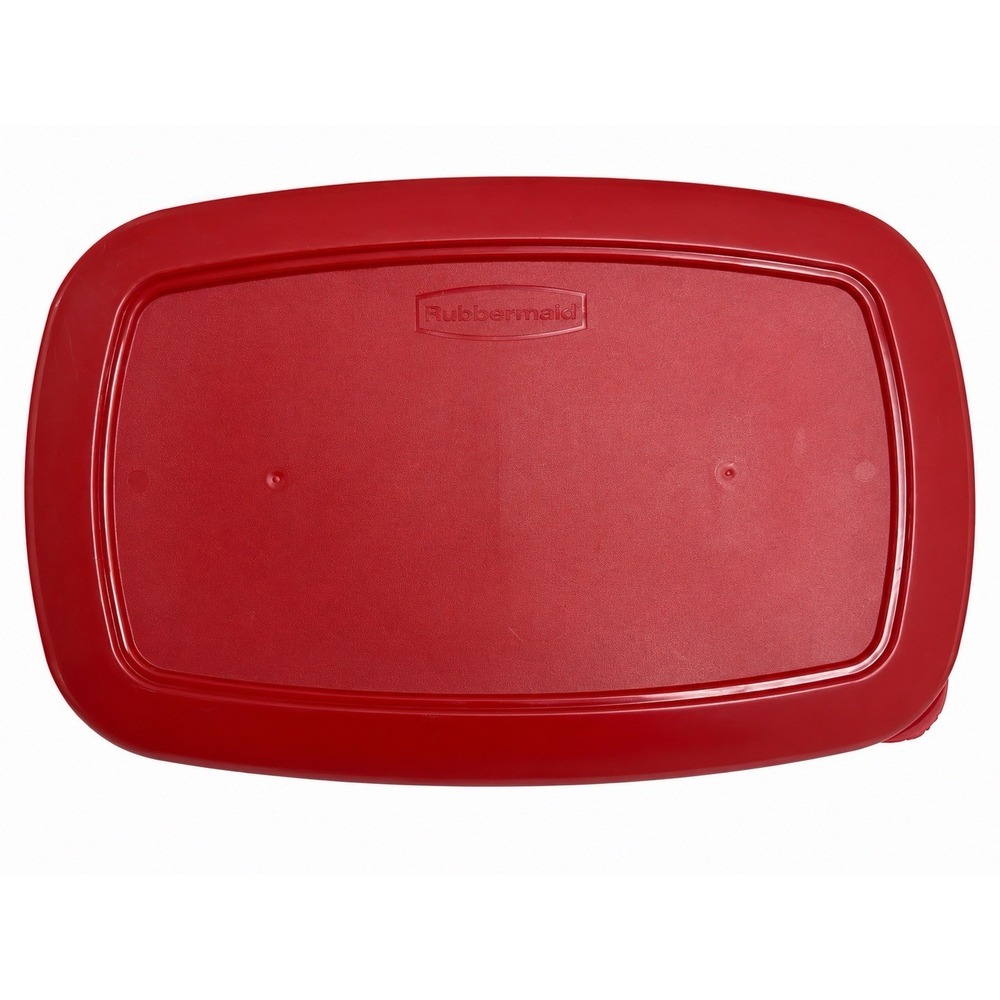 Rubbermaid 3.8 Qt Food Storage Container Red Lid Clear Base 4021-2 USA